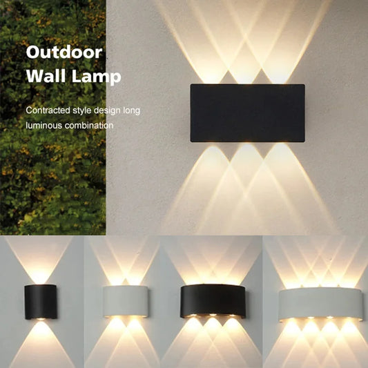 LED Wall Lamp Waterproof IP66 Indoor Outdoor Lamp Garden Lights for Living Room Hallway Bedroom Decor