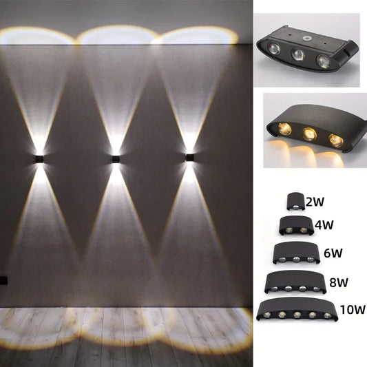 LED Wall Lamp Waterproof IP66 Indoor Outdoor Lamp Garden Lights for Living Room Hallway Bedroom Decor