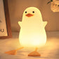 Creative and Fun Duck Silicone Pat Small Night Light Desktop Decoration Atmosphere Light USB Charging Children's Bedroom Light