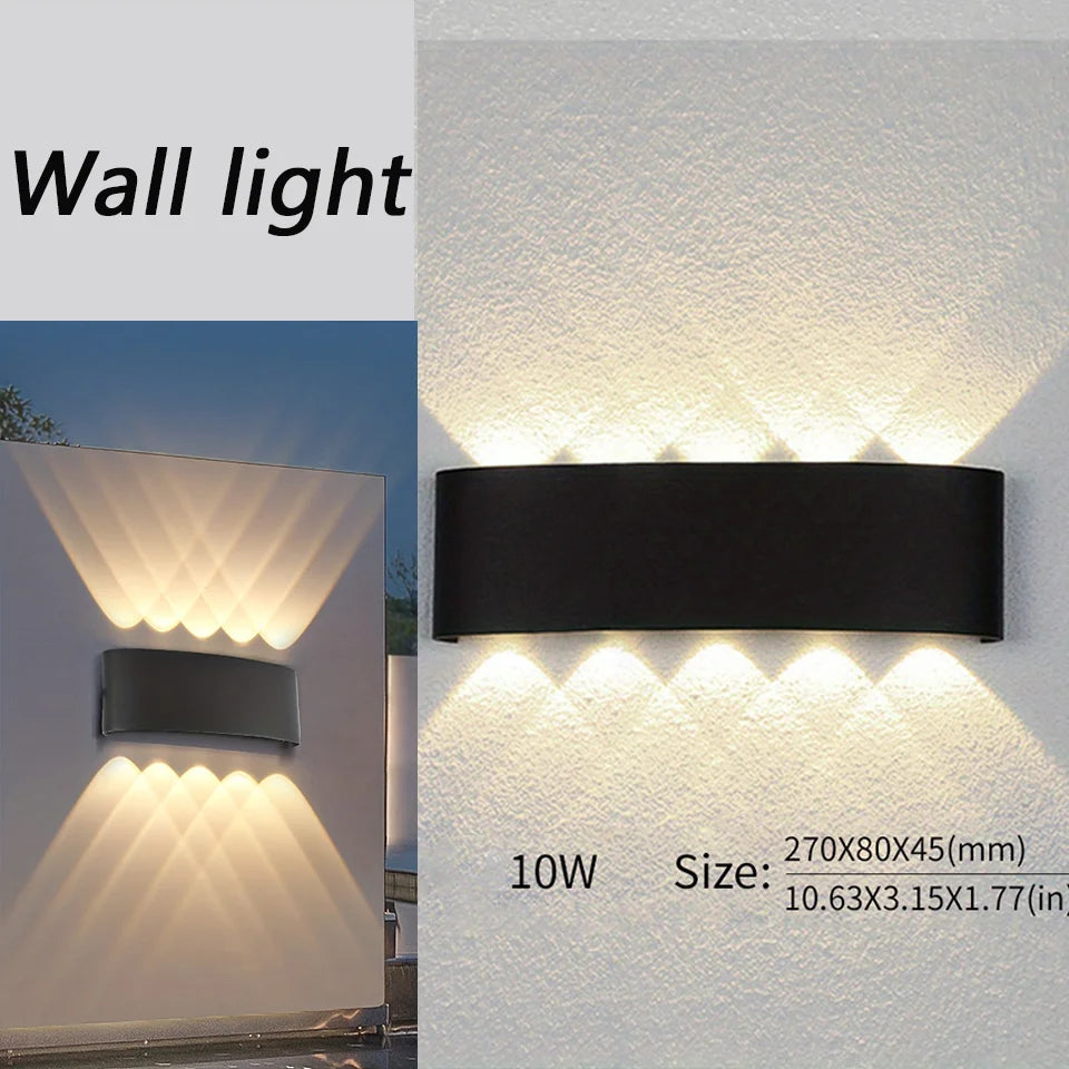 LED Wall Lamp Waterproof IP66 Indoor Outdoor Lamp  Garden Lights for Living Room Hallway Bedroom Decor