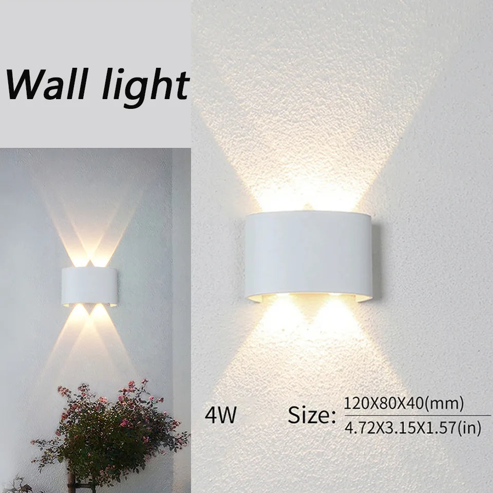 LED Wall Lamp Waterproof IP66 Indoor Outdoor Lamp  Garden Lights for Living Room Hallway Bedroom Decor