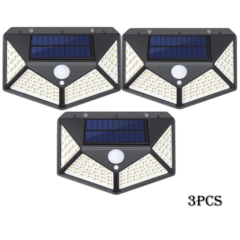 12 Pack Solar Lights Outdoor Wireless 100 LED Solar Motion Sensor Lights Waterproof Security Wall Lighting Outside for Backyard