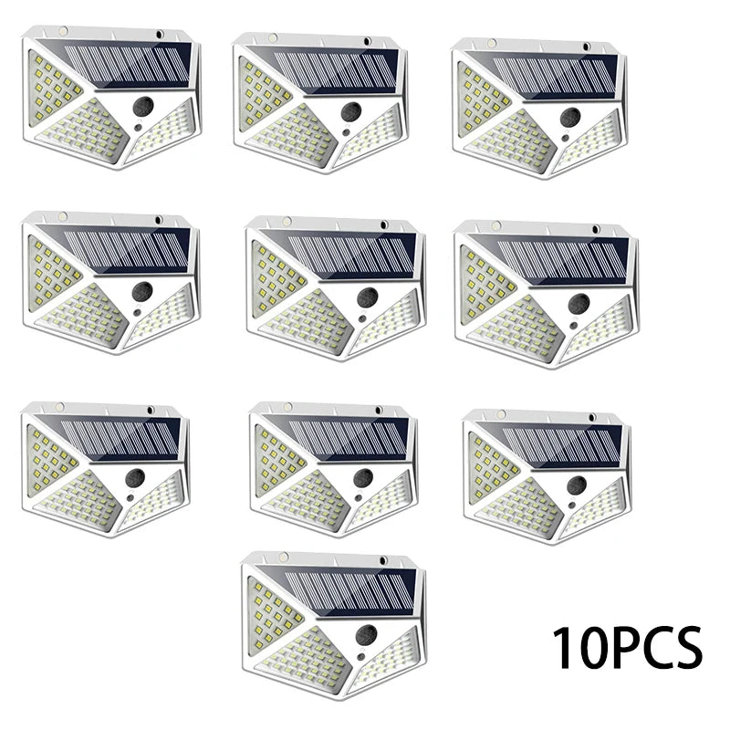 12 Pack Solar Lights Outdoor Wireless 100 LED Solar Motion Sensor Lights Waterproof Security Wall Lighting Outside for Backyard