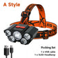 5 LED Flashlight Rechargeable with Built in Battery Strong Light Camping Adventure Fishing Head Light Headlamp