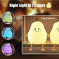 Night Lights for Kids Pear Shaped Cute Silicone Nightlight 7 Colors Dimmable Night Lamp USB Charging for Bedroom Bedside Room