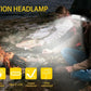 IR Motion Sensor Headlamp USB Rechargeable Headlight White/Yellow/Red Light 10 Modes Head Lamp Waterproof Head Light