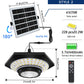 Solar Shed Light Solar Pendant Light Indoor Outdoor 228/180 LED 1000LM 5 Modes with Remote Control for Barn Gazebo Garage