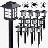 LED Solar Pathway Lawn Lights Outdoor IP65 Waterproof Solar Lamp Decoration for Garden Walkway Path Driveway Patio Yard & Lawn