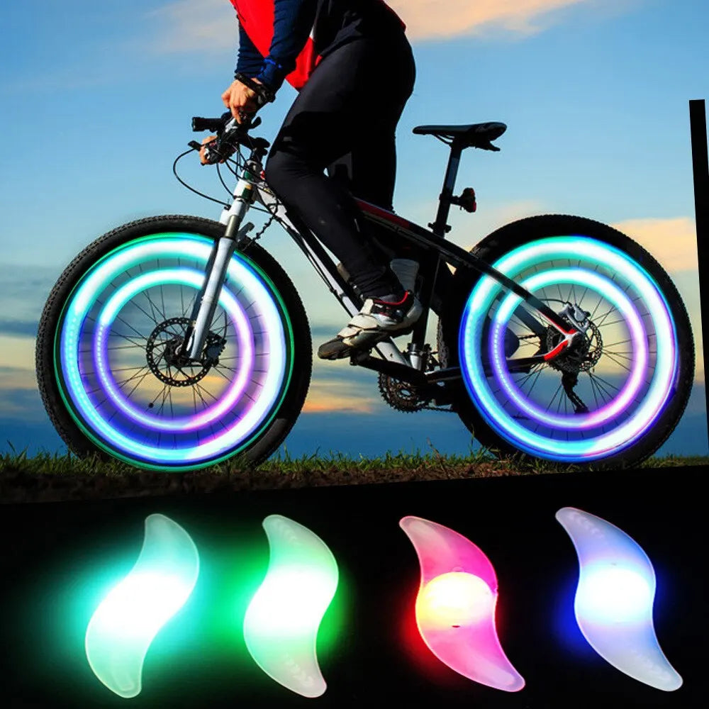 Colorful Bike Wheel Spoke Light Waterproof MTB Balance Bicycle Light LED Tyre Tire Flash Lights Warning Cycling Lamp