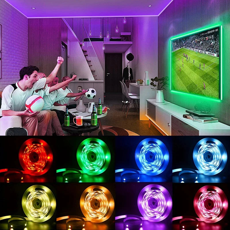 Led Lights for TV RGB 5050 Led Strip Light Bluetooth Control 5V USB Led Tape Flexible Ribbon for TV Backlight Room Decoration