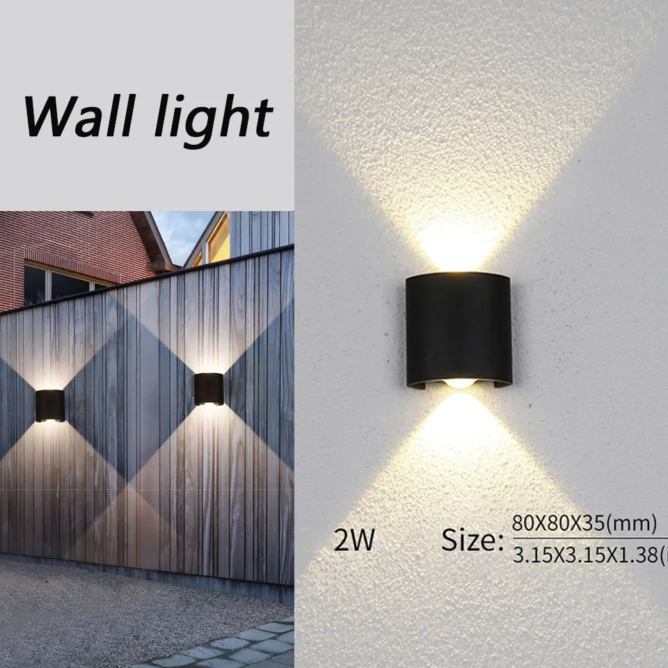 LED Wall Lamp Waterproof IP66 Indoor Outdoor Lamp  Garden Lights for Living Room Hallway Bedroom Decor