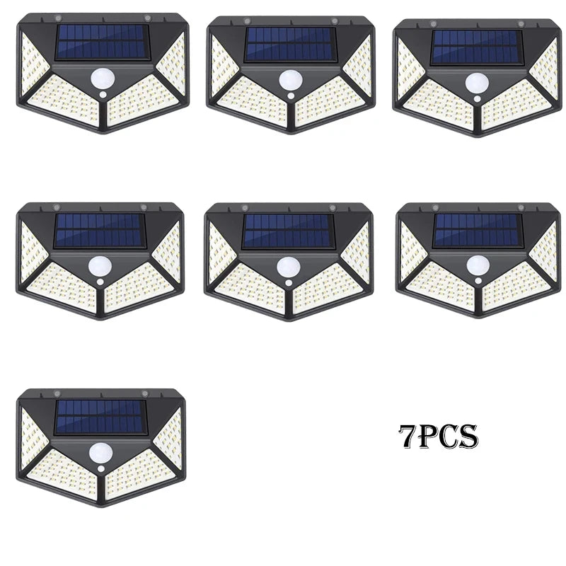 12 Pack Solar Lights Outdoor Wireless 100 LED Solar Motion Sensor Lights Waterproof Security Wall Lighting Outside for Backyard