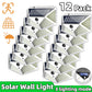 12 Pack Solar Lights Outdoor Wireless 100 LED Solar Motion Sensor Lights Waterproof Security Wall Lighting Outside for Backyard