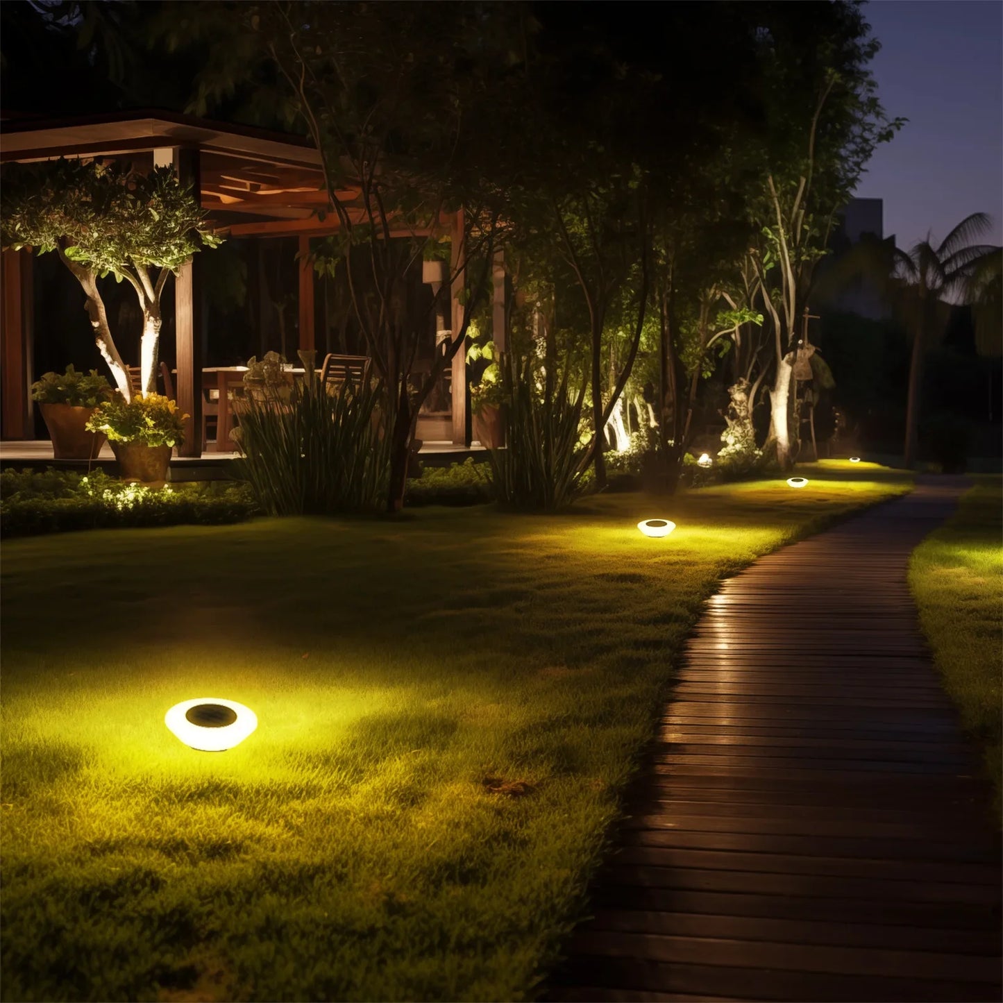 Solar Outdoor Garden Light Buried Light Garden Villa Decorative Landscape Steps Plug-in Waterproof Lighting Lawn Light