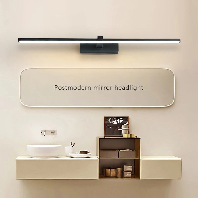 Modern LED Wall Light Bathroom Hardwares Wall Lamp Three Colors Lights Aluminum Led Bathroom Bath Mirror Line Lamp Make Up light