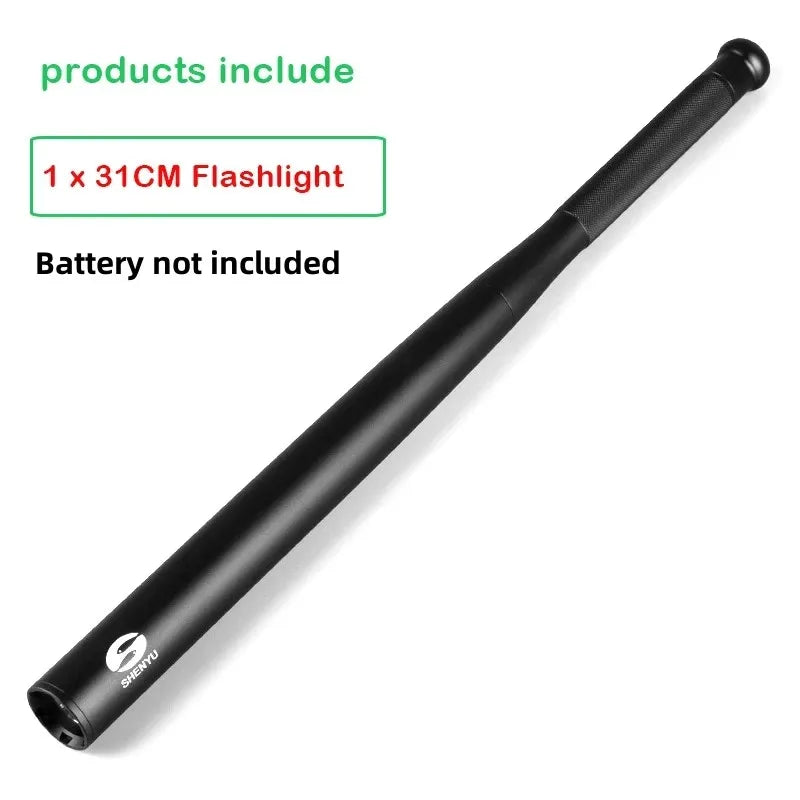 Baseball Bat LED Flashlight Waterproof Super Bright Baton Aluminium Alloy Torch for Emergency Self Defens Outdoor Lighting