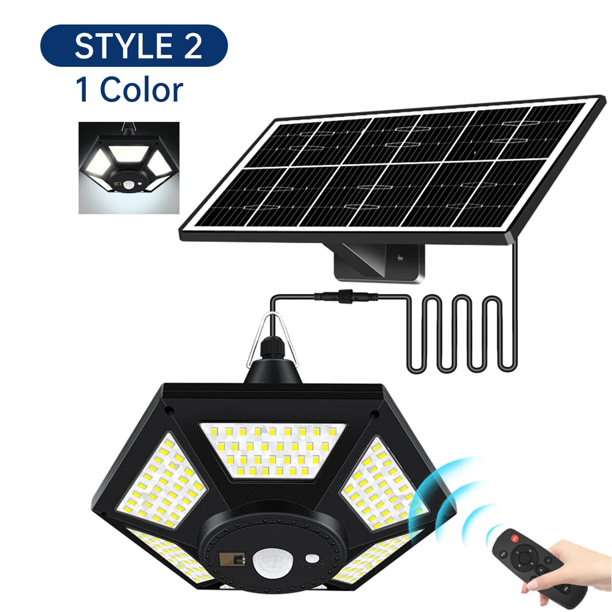 Solar Shed Light Solar Pendant Light Indoor Outdoor 228/180 LED 1000LM 5 Modes with Remote Control for Barn Gazebo Garage